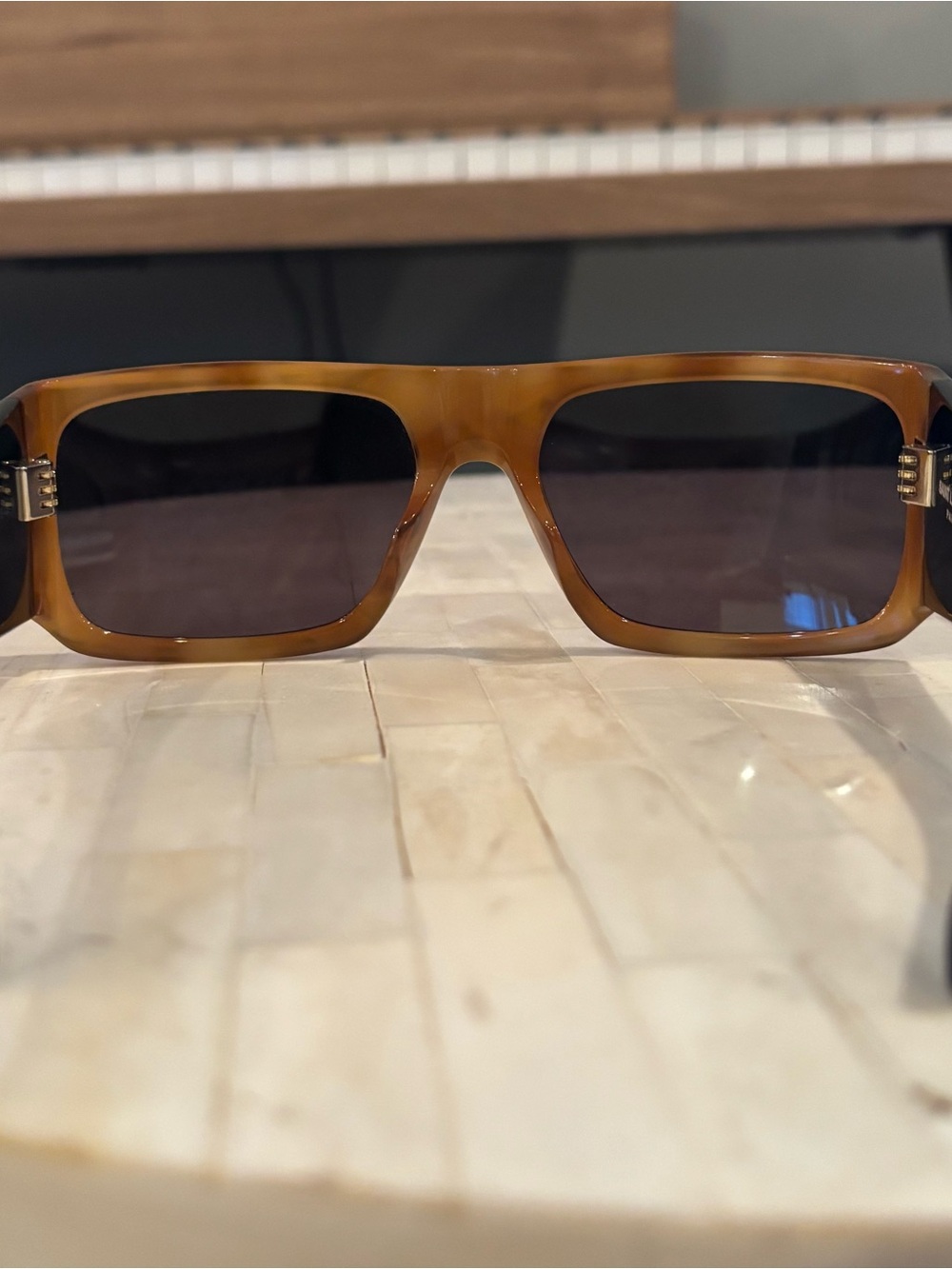 NEW with tags Authentic Saint Laurent Rectangular Sunglasses - Havana/Black - Picture 10 of 14
